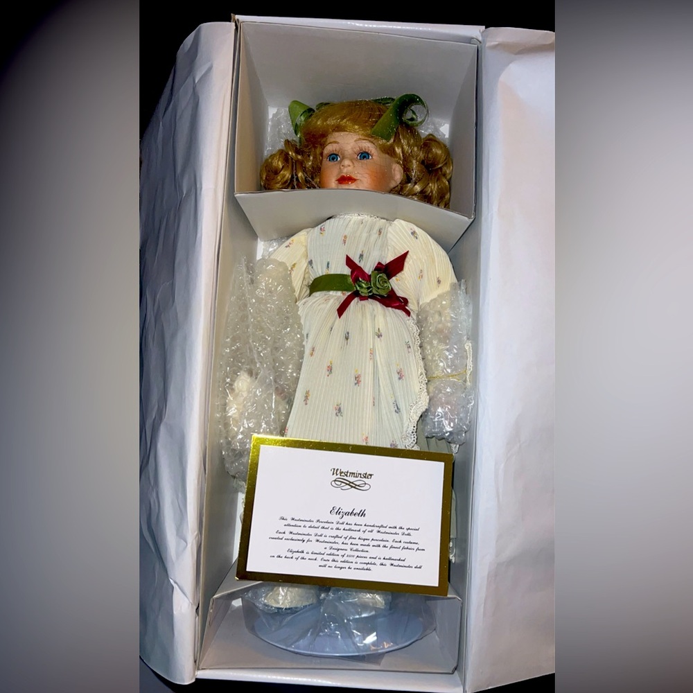 Westminister Porcelain Collector Doll " Elizabeth"